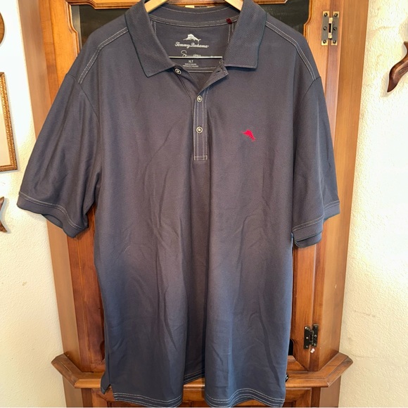 Tommy Bahama Other - Tommy Bahama Supima Polo Mens XL tall Navy Blue Airstream Embroidered